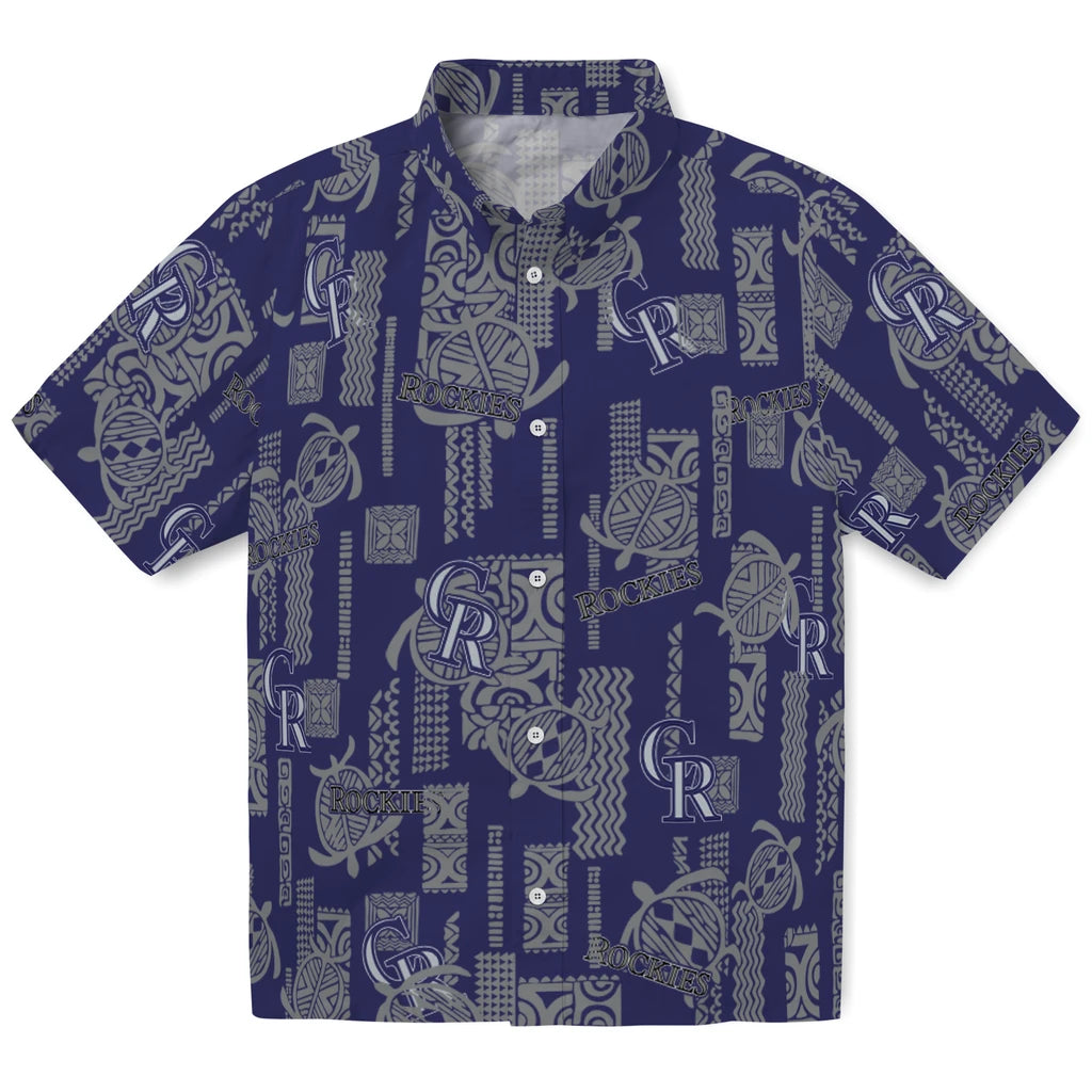 Colorado Rockies Hawaiian Shirt - Turtle Lines | Hula Hawaiian Shirts