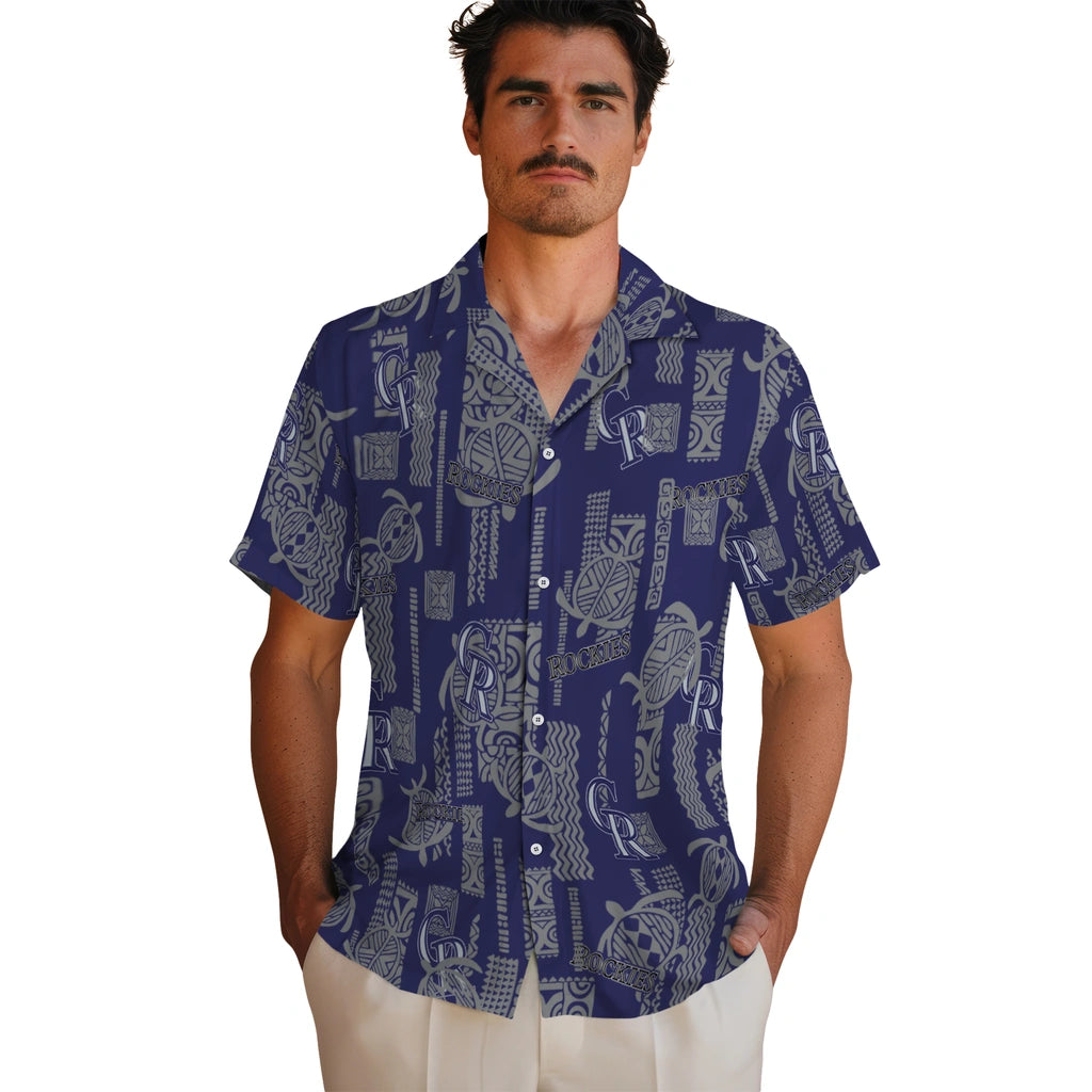 Colorado Rockies Hawaiian Shirt - Turtle Lines | Hula Hawaiian Shirts