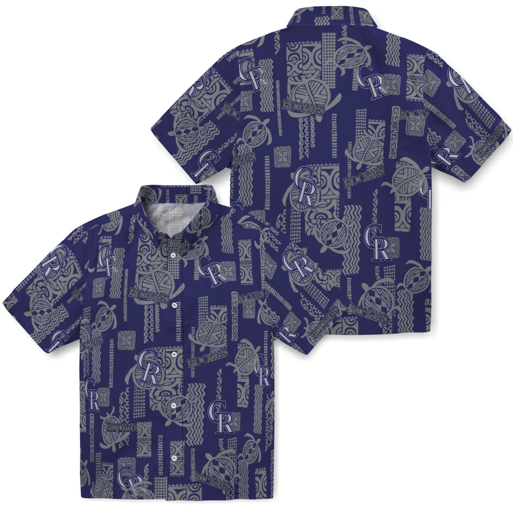 Colorado Rockies Hawaiian Shirt - Turtle Lines | Hula Hawaiian Shirts