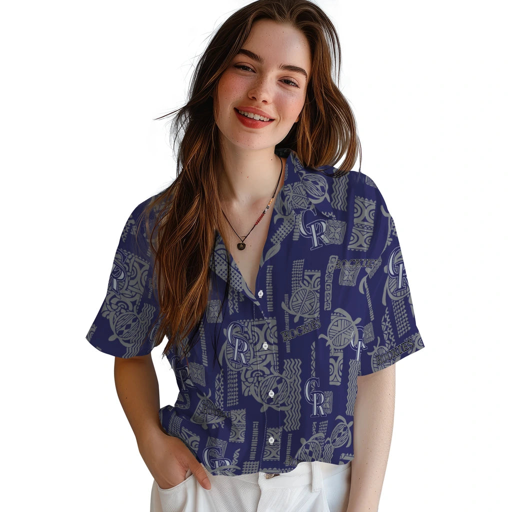 Colorado Rockies Hawaiian Shirt - Turtle Lines | Hula Hawaiian Shirts