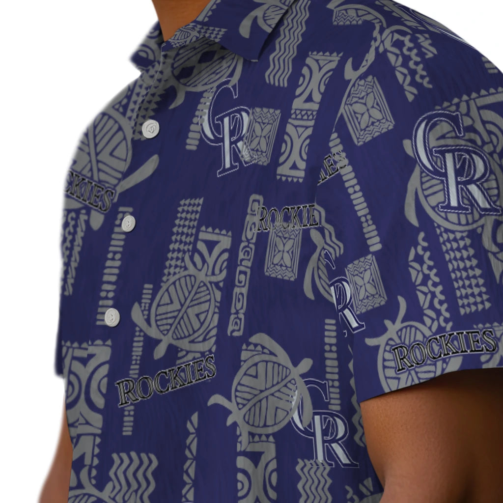 Colorado Rockies Hawaiian Shirt - Turtle Lines | Hula Hawaiian Shirts