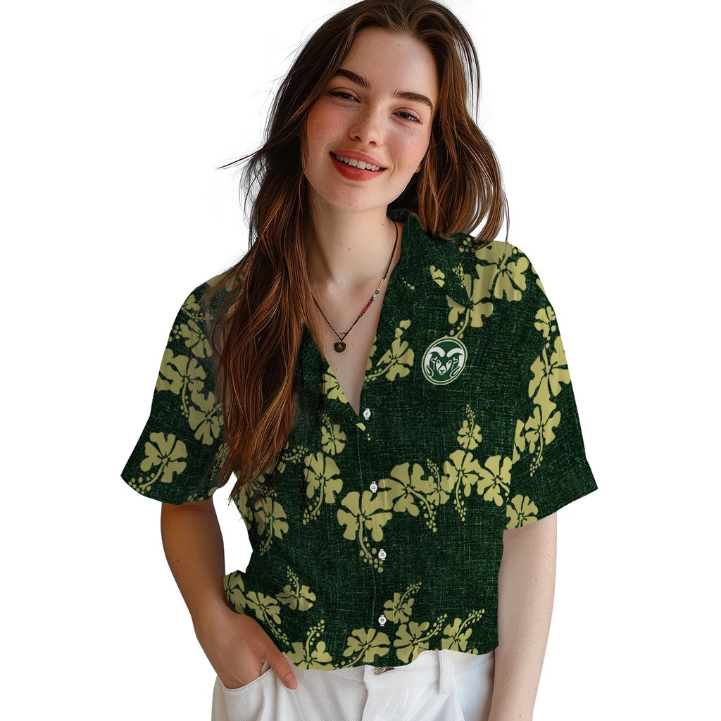 Colorado State Rams Hawaiian Shirt - 50th State Flower | Hula Hawaiian Shirts