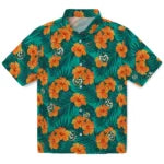 Colorado State Rams Hawaiian Shirt - Hibiscus and Palm Leaves | Hula Hawaiian Shirts