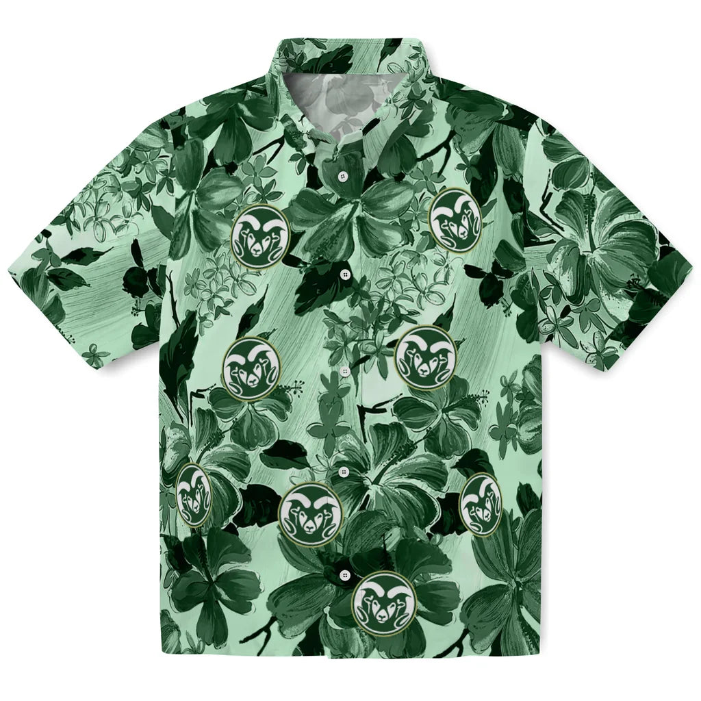 Colorado State Rams Hawaiian Shirt - Hibiscus Arrangement | Hula Hawaiian Shirts