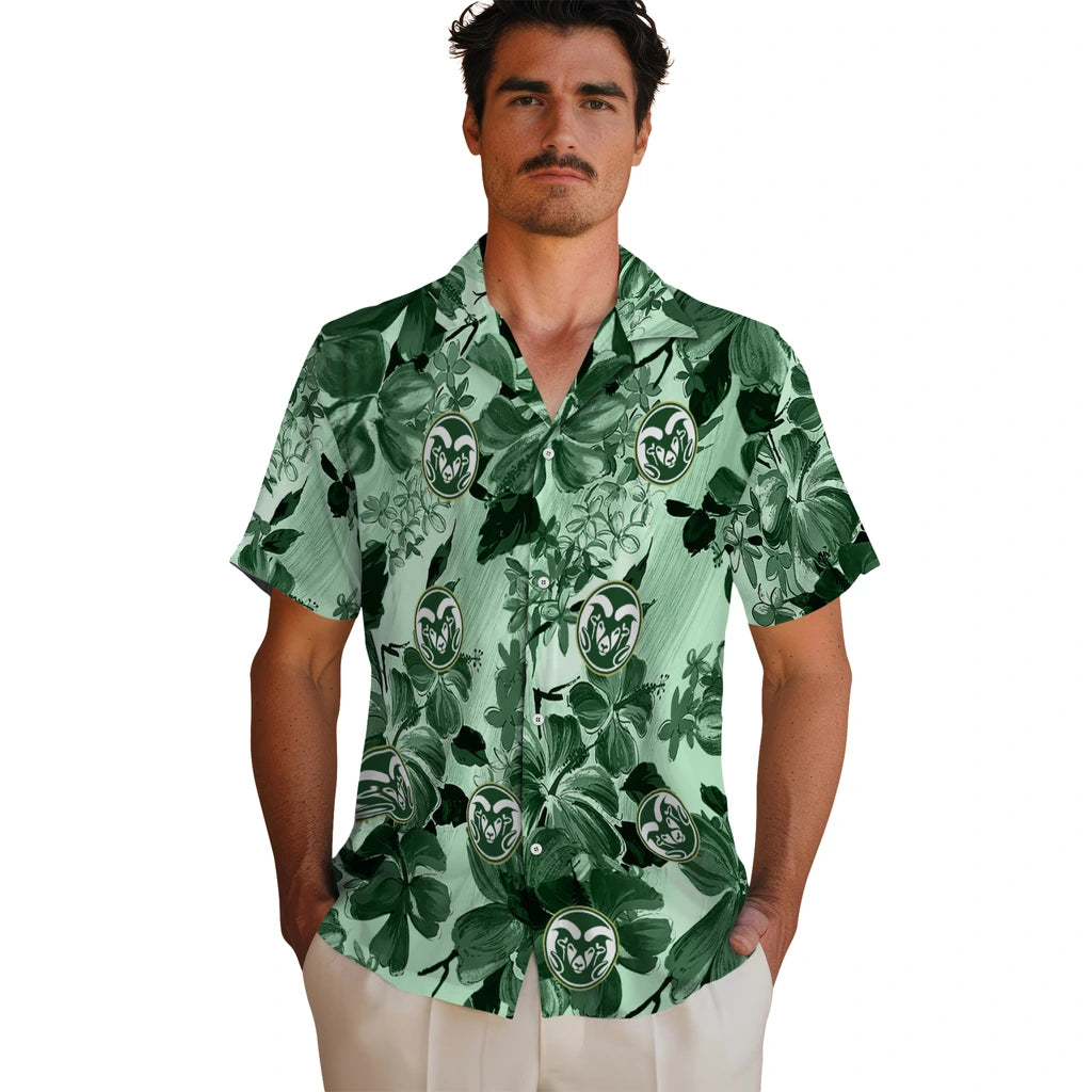 Colorado State Rams Hawaiian Shirt - Hibiscus Arrangement | Hula Hawaiian Shirts