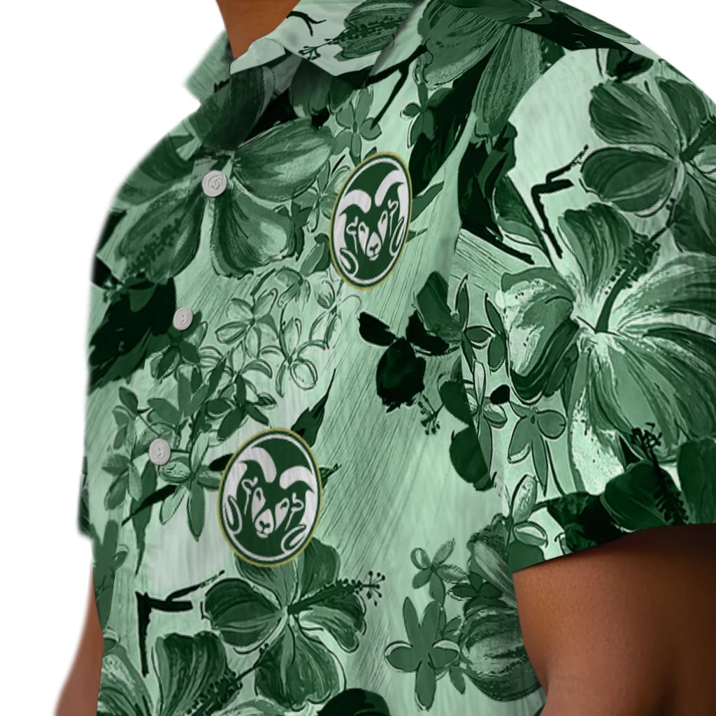 Colorado State Rams Hawaiian Shirt - Hibiscus Arrangement | Hula Hawaiian Shirts