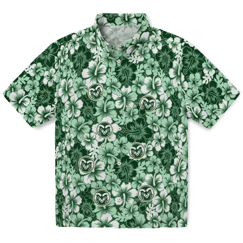 Colorado State Rams Hawaiian Shirt - Hibiscus Blooms | Hula Hawaiian Shirts