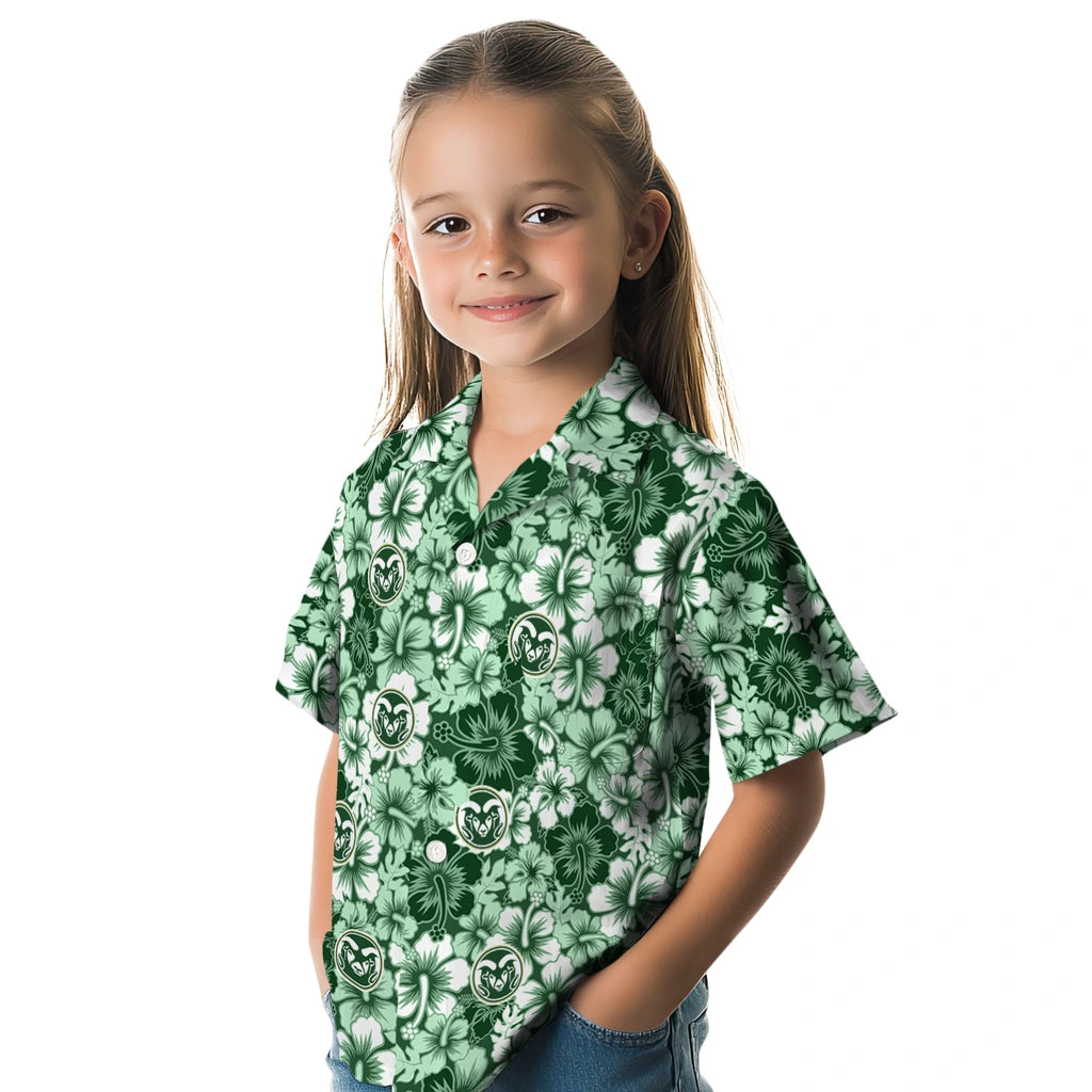 Colorado State Rams Hawaiian Shirt - Hibiscus Blooms | Hula Hawaiian Shirts