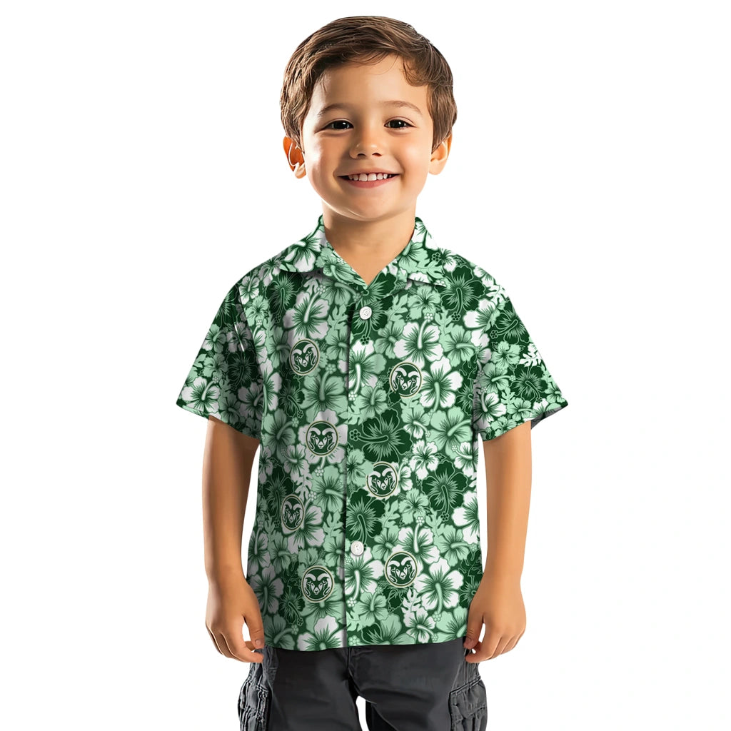 Colorado State Rams Hawaiian Shirt - Hibiscus Blooms | Hula Hawaiian Shirts