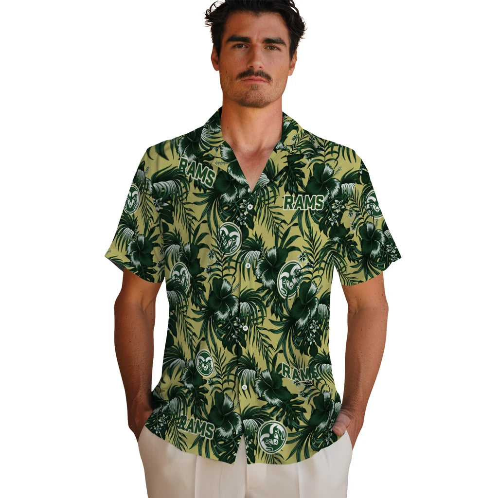 Colorado State Rams Hawaiian Shirt - Hibiscus Exotic | Hula Hawaiian Shirts