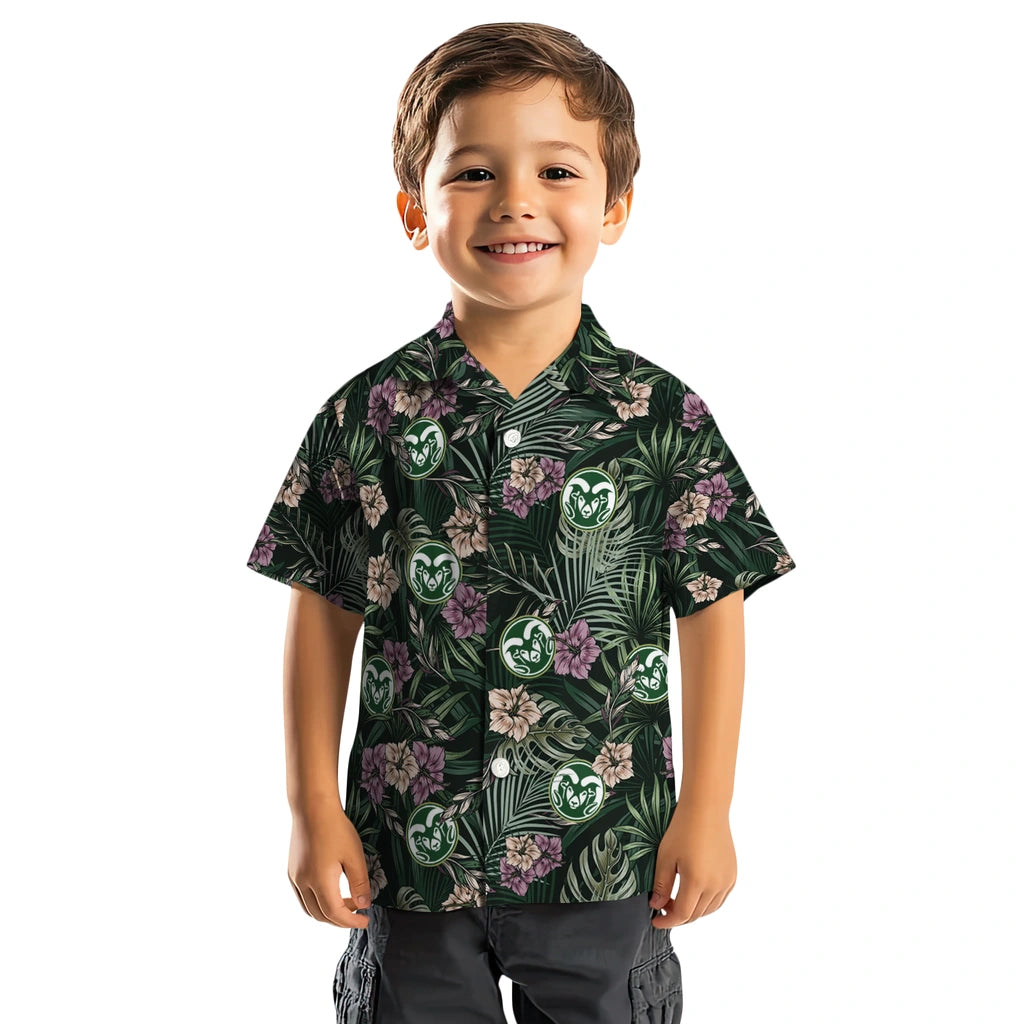Colorado State Rams Hawaiian Shirt - Hibiscus Leaves Pattern | Hula Hawaiian Shirts