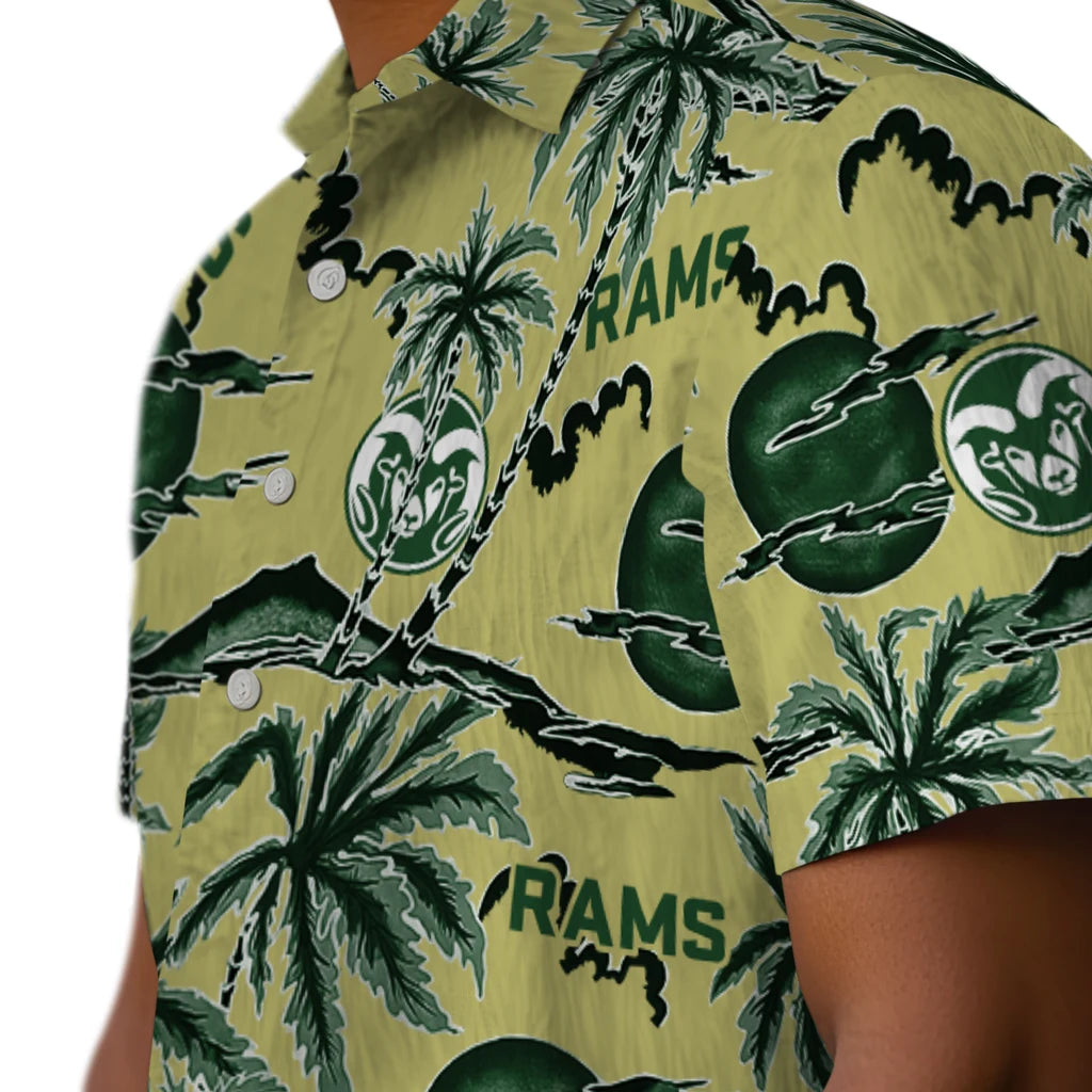 Colorado State Rams Hawaiian Shirt - Palm Sunset | Hula Hawaiian Shirts