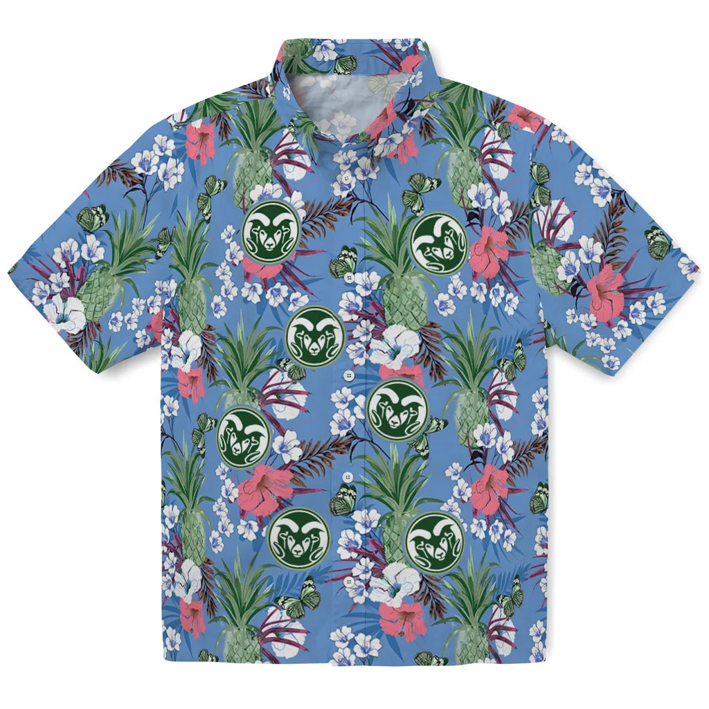 Colorado State Rams Hawaiian Shirt - Pineapple Bouquet | Hula Hawaiian Shirts
