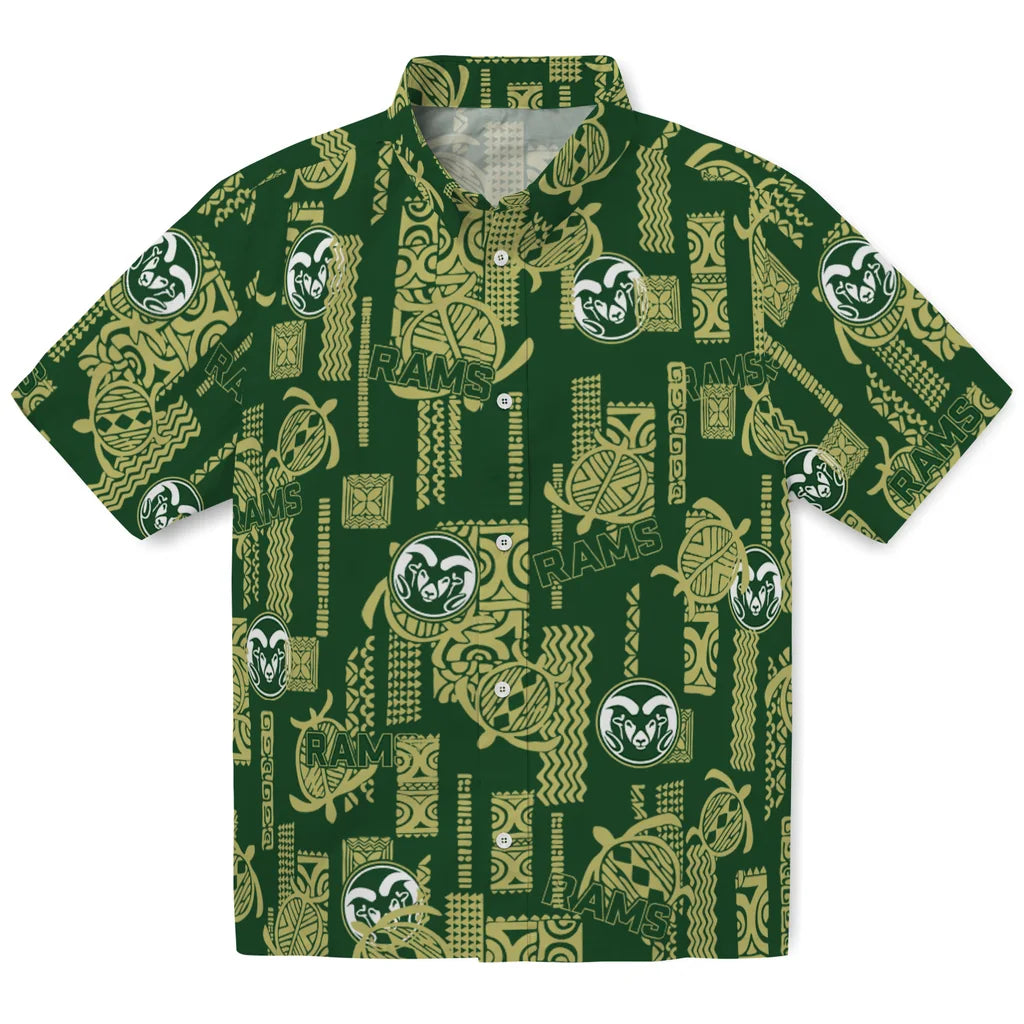 Colorado State Rams Hawaiian Shirt - Turtle Lines | Hula Hawaiian Shirts