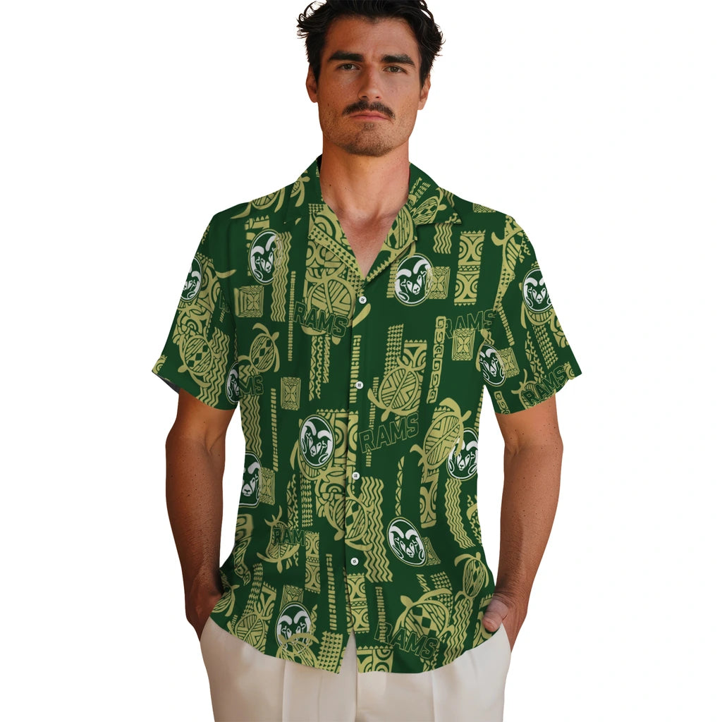 Colorado State Rams Hawaiian Shirt - Turtle Lines | Hula Hawaiian Shirts