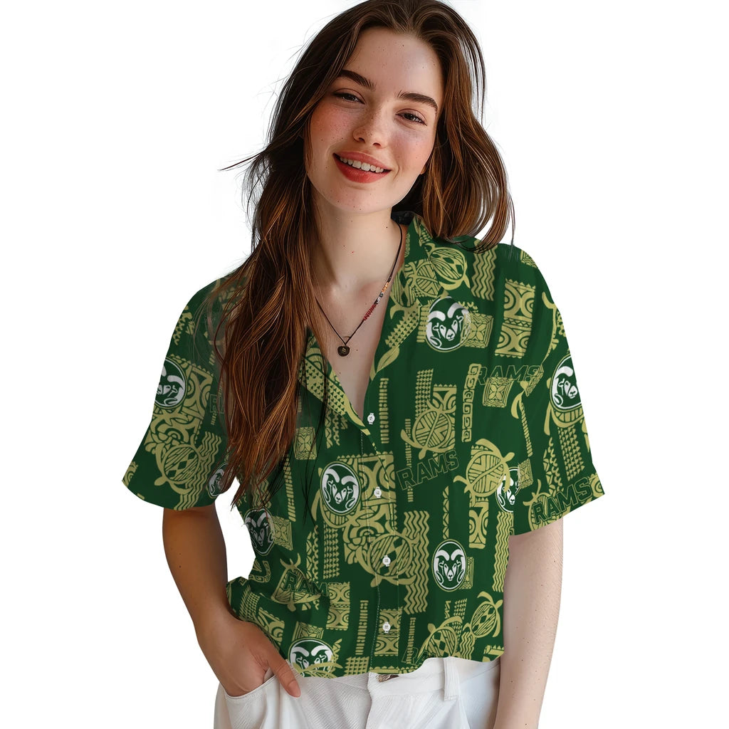 Colorado State Rams Hawaiian Shirt - Turtle Lines | Hula Hawaiian Shirts