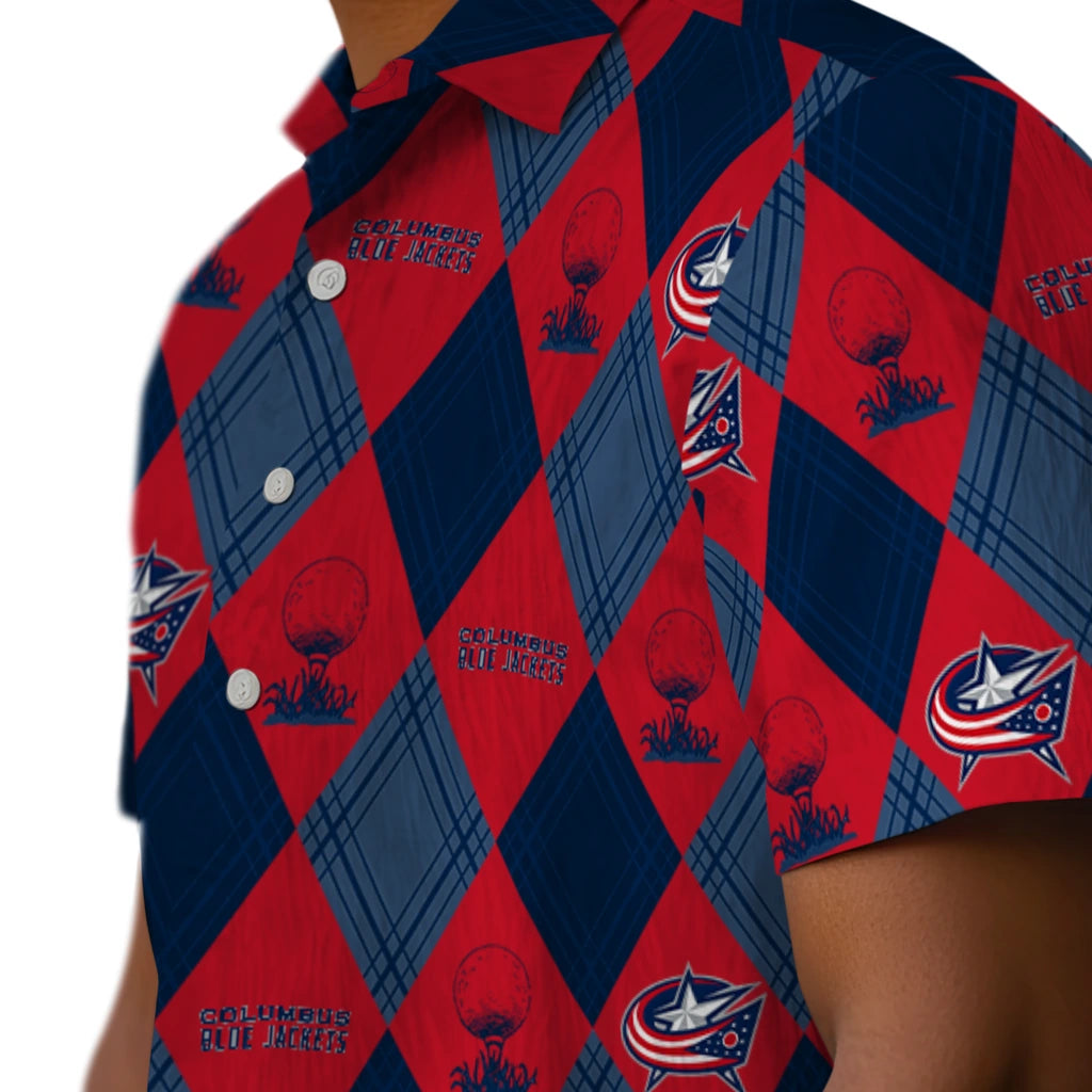 Columbus Blue Jackets Hawaiian Shirt - Golfing Plaid | Hula Hawaiian Shirts