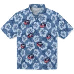 Columbus Blue Jackets Hawaiian Shirt - Hibiscus Cluster | Hula Hawaiian Shirts