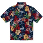 Columbus Blue Jackets Hawaiian Shirt - Hibiscus Tiki Jungle | Hula Hawaiian Shirts