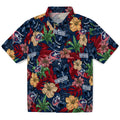 Columbus Blue Jackets Hawaiian Shirt - Hibiscus Tiki Jungle | Hula Hawaiian Shirts