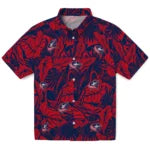 Columbus Blue Jackets Hawaiian Shirt - Monstera Layer | Hula Hawaiian Shirts