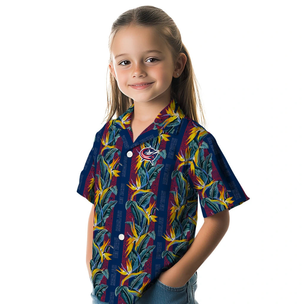Columbus Blue Jackets Hawaiian Shirt - Paradise Vines | Hula Hawaiian Shirts