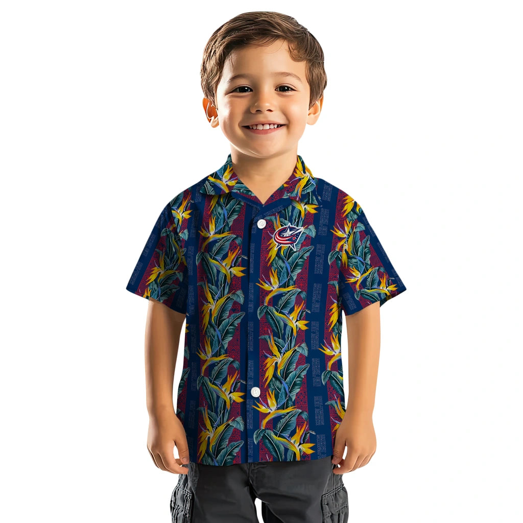 Columbus Blue Jackets Hawaiian Shirt - Paradise Vines | Hula Hawaiian Shirts