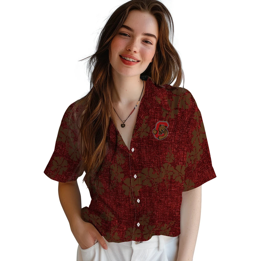 Cornell Big Red Hawaiian Shirt - 50th State Flower | Hula Hawaiian Shirts