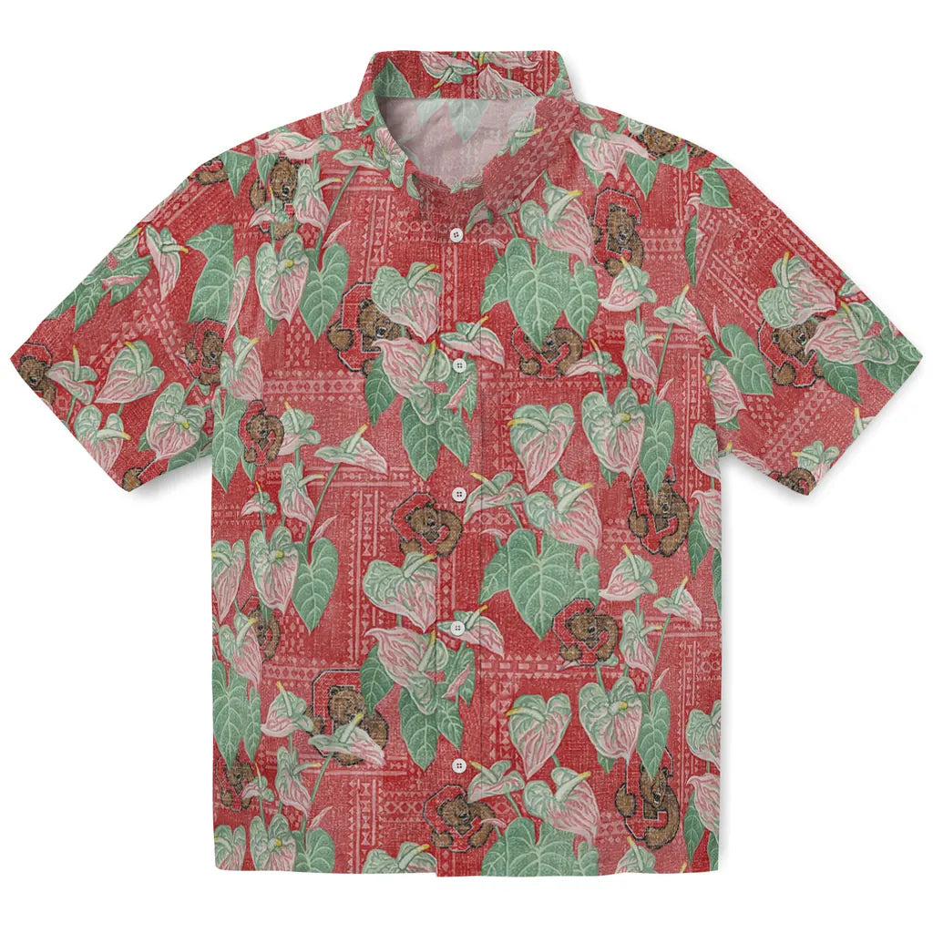 Cornell Big Red Hawaiian Shirt - Anthurium Overlay | Hula Hawaiian Shirts