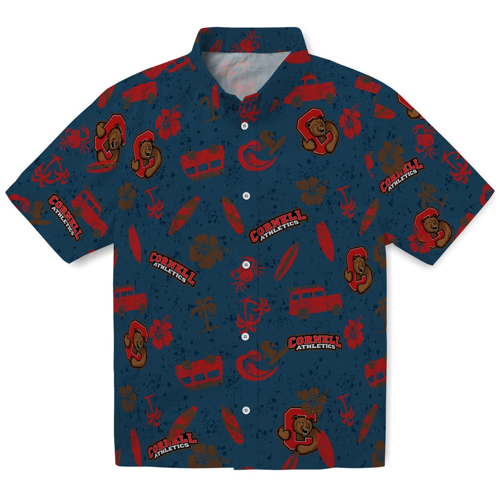 Cornell Big Red Hawaiian Shirt - Beach Vibe | Hula Hawaiian Shirts