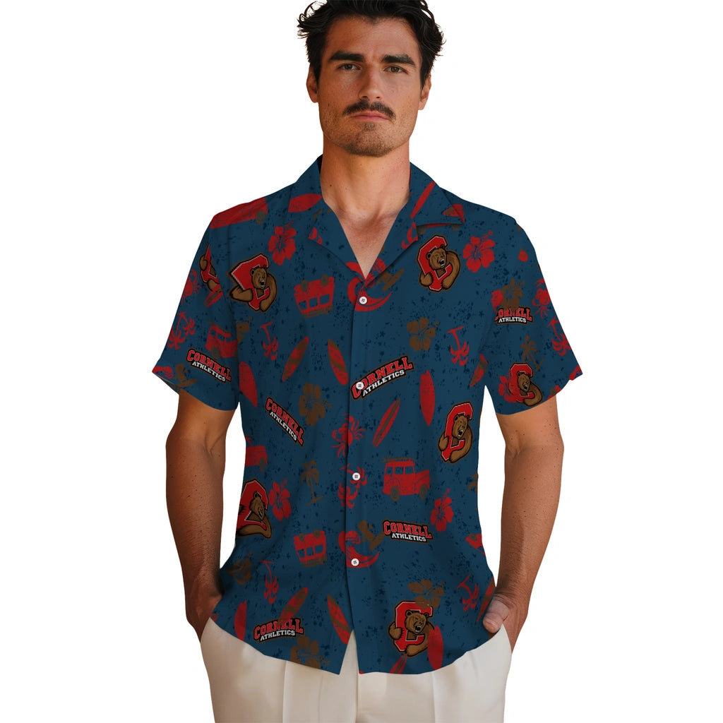 Cornell Big Red Hawaiian Shirt - Beach Vibe | Hula Hawaiian Shirts