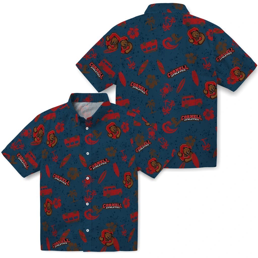 Cornell Big Red Hawaiian Shirt - Beach Vibe | Hula Hawaiian Shirts