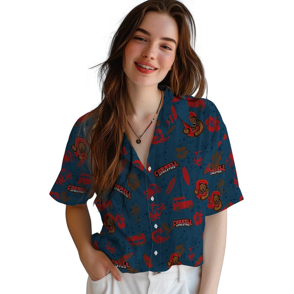 Cornell Big Red Hawaiian Shirt - Beach Vibe | Hula Hawaiian Shirts