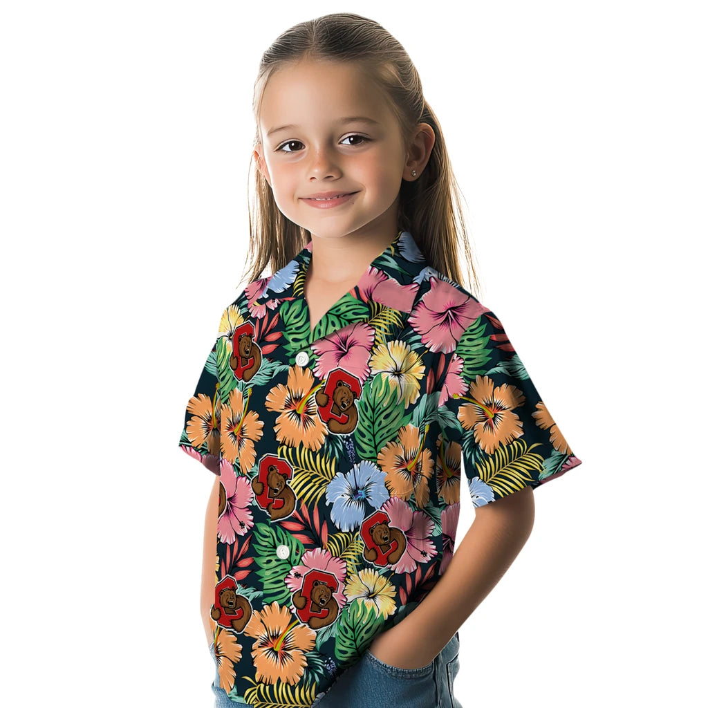 Cornell Big Red Hawaiian Shirt - Brilliant Hibiscus Garden | Hula Hawaiian Shirts