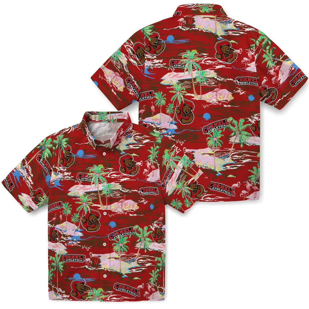 Cornell Big Red Hawaiian Shirt - Hawaii Island | Hula Hawaiian Shirts
