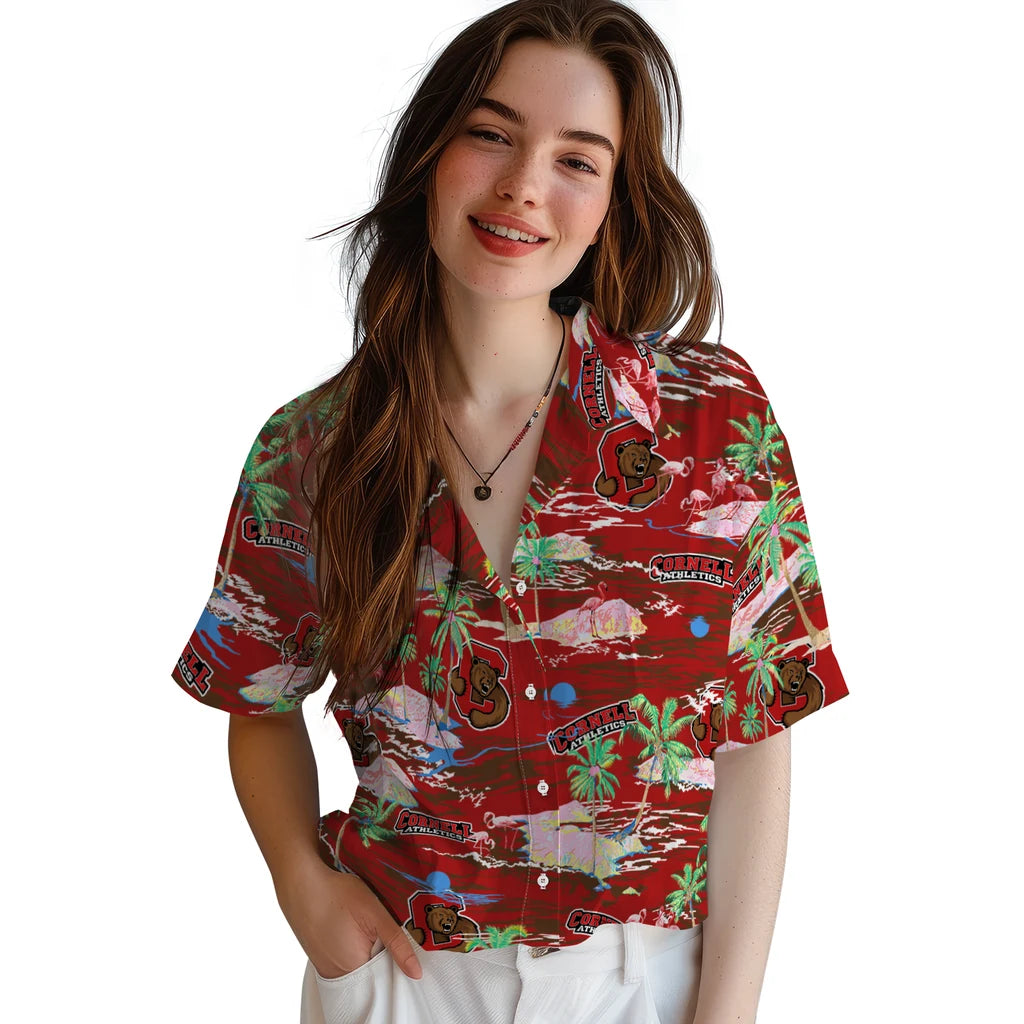 Cornell Big Red Hawaiian Shirt - Hawaii Island | Hula Hawaiian Shirts