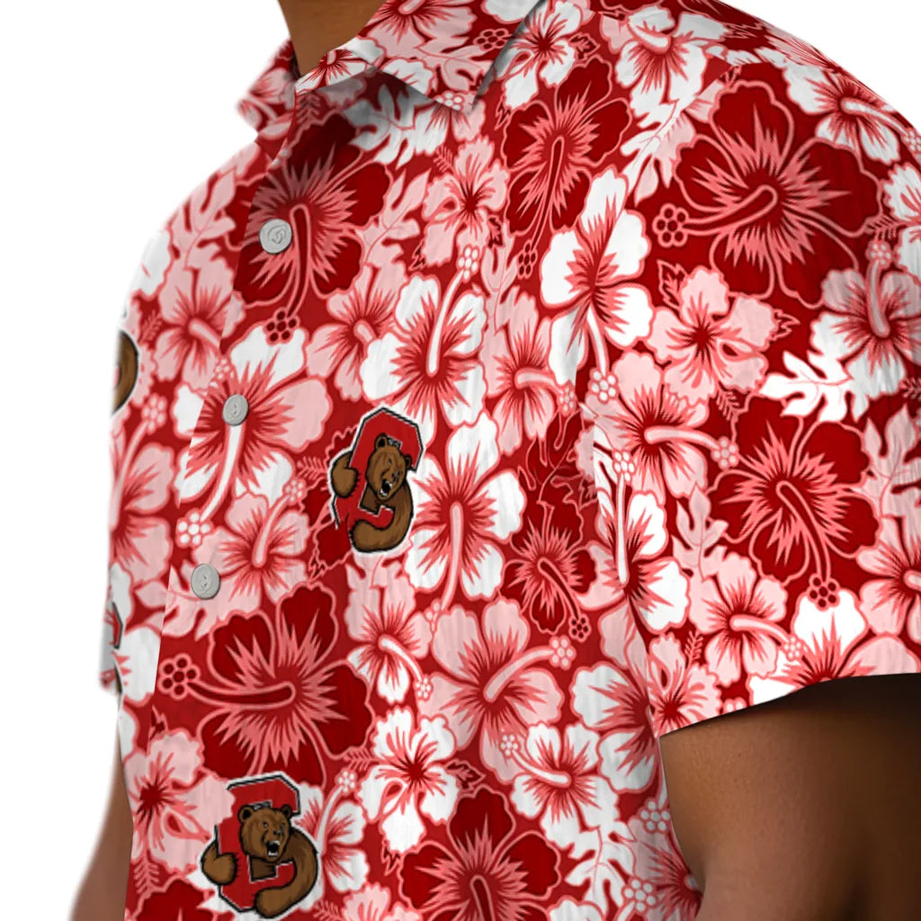 Cornell Big Red Hawaiian Shirt - Hibiscus Blooms | Hula Hawaiian Shirts