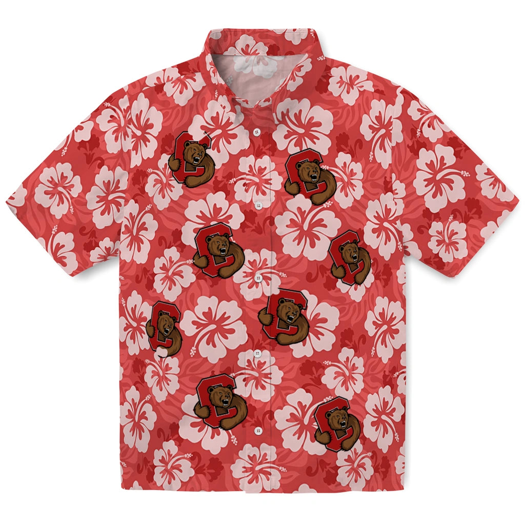 Cornell Big Red Hawaiian Shirt - Hibiscus Cluster | Hula Hawaiian Shirts