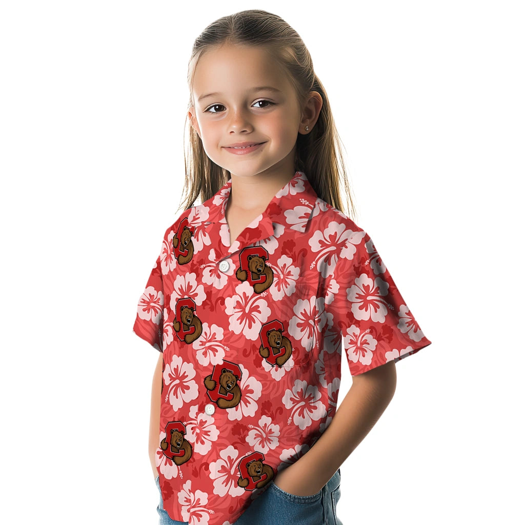 Cornell Big Red Hawaiian Shirt - Hibiscus Cluster | Hula Hawaiian Shirts