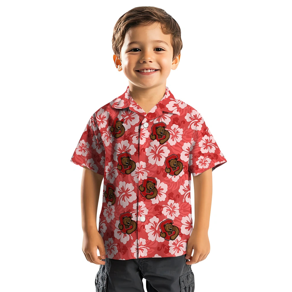 Cornell Big Red Hawaiian Shirt - Hibiscus Cluster | Hula Hawaiian Shirts