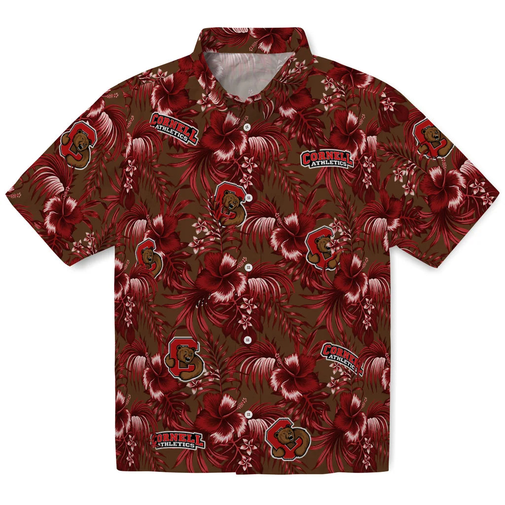 Cornell Big Red Hawaiian Shirt - Hibiscus Exotic | Hula Hawaiian Shirts