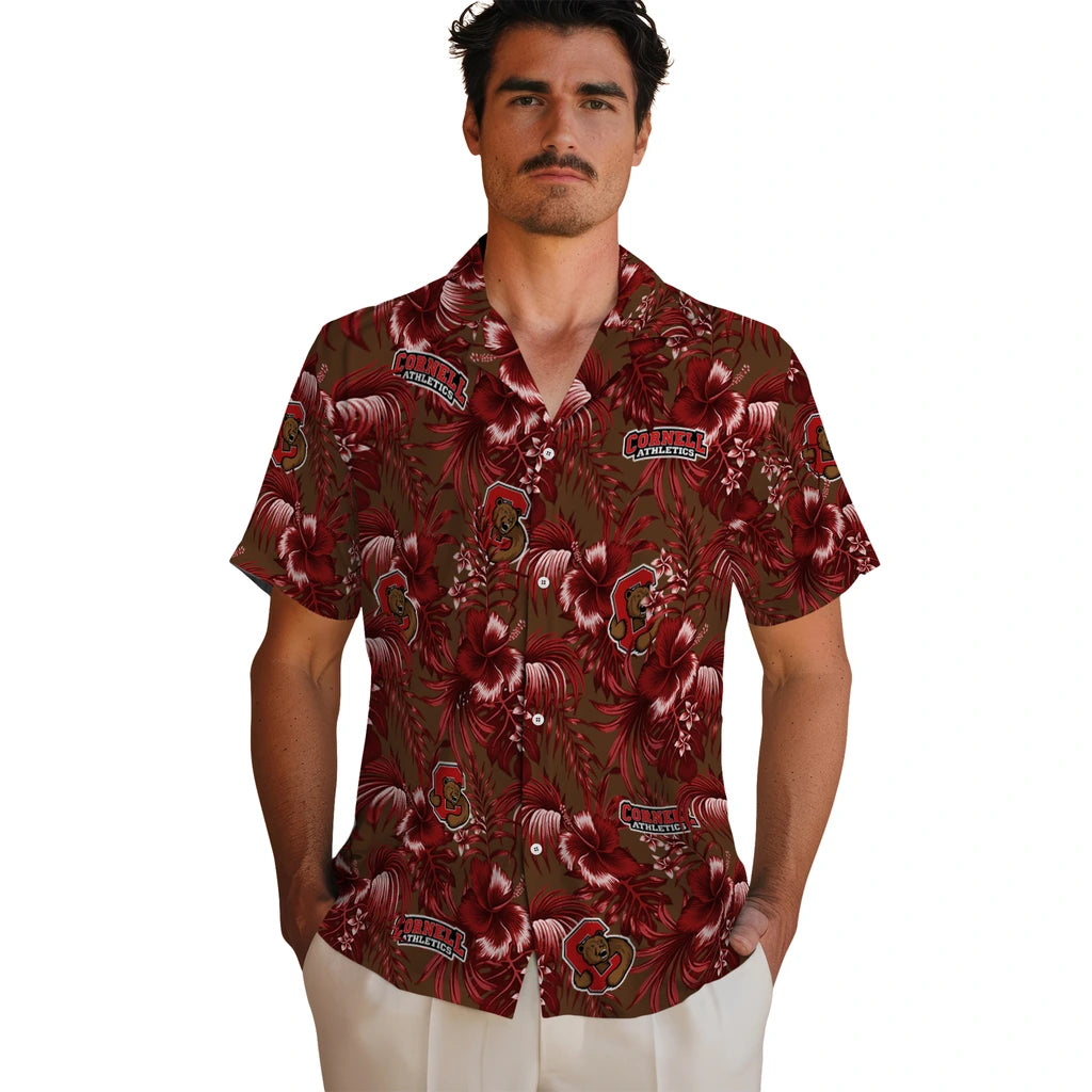 Cornell Big Red Hawaiian Shirt - Hibiscus Exotic | Hula Hawaiian Shirts