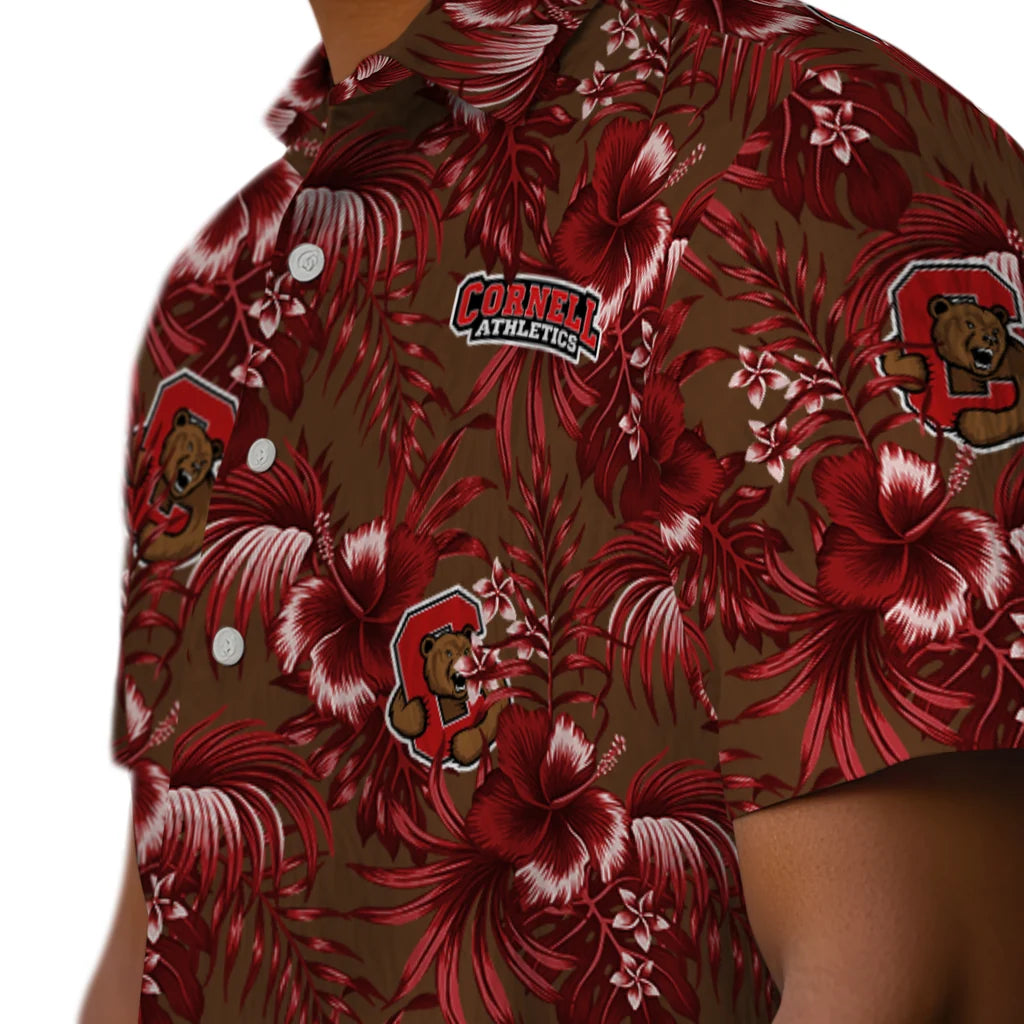Cornell Big Red Hawaiian Shirt - Hibiscus Exotic | Hula Hawaiian Shirts
