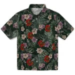 Cornell Big Red Hawaiian Shirt - Hibiscus Leaves Pattern | Hula Hawaiian Shirts