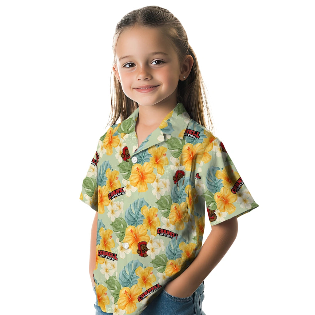 Cornell Big Red Hawaiian Shirt - Hibiscus Mood | Hula Hawaiian Shirts