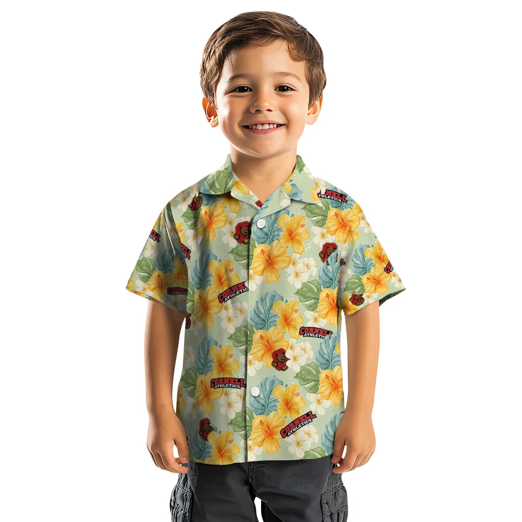 Cornell Big Red Hawaiian Shirt - Hibiscus Mood | Hula Hawaiian Shirts