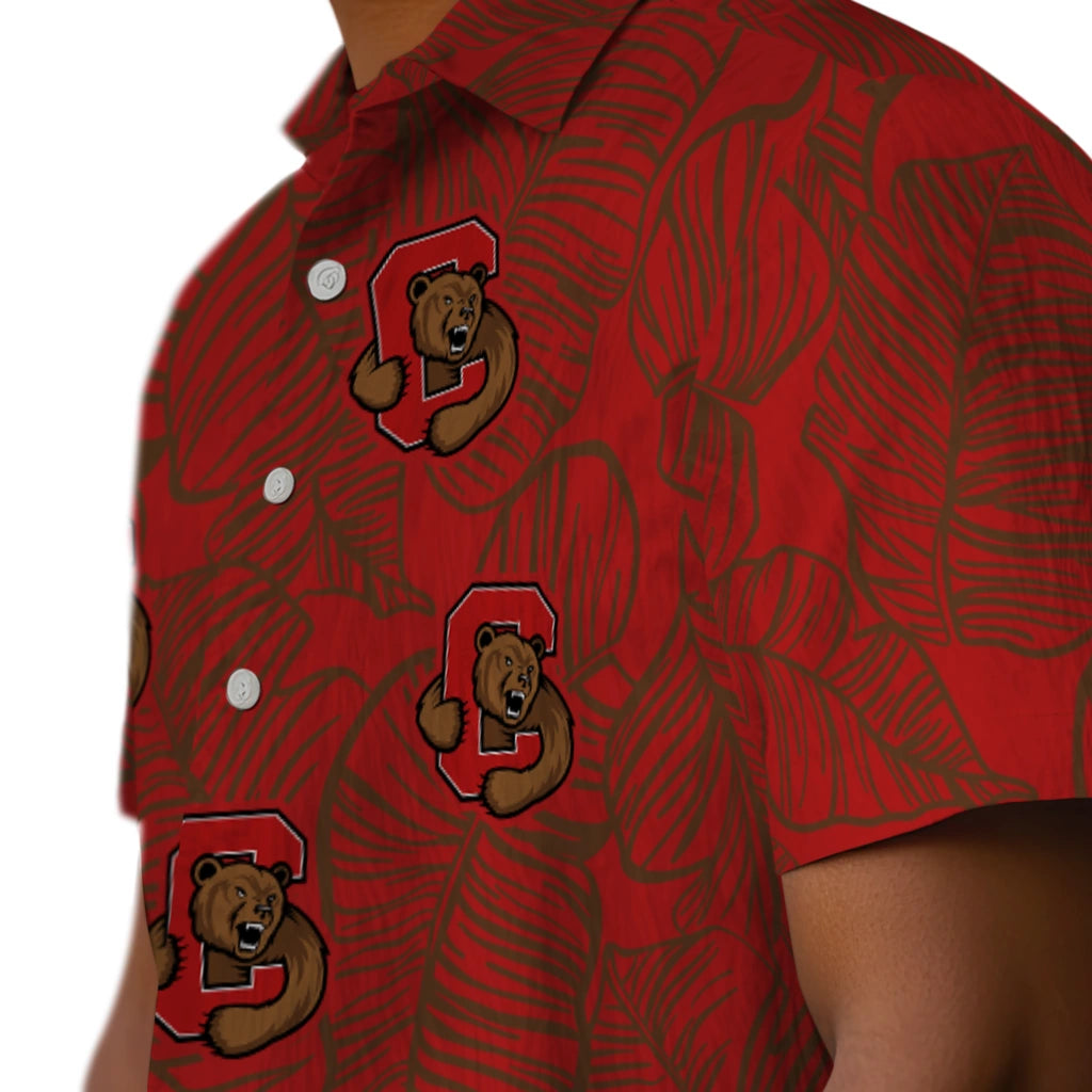 Cornell Big Red Hawaiian Shirt - Leaf Outline | Hula Hawaiian Shirts