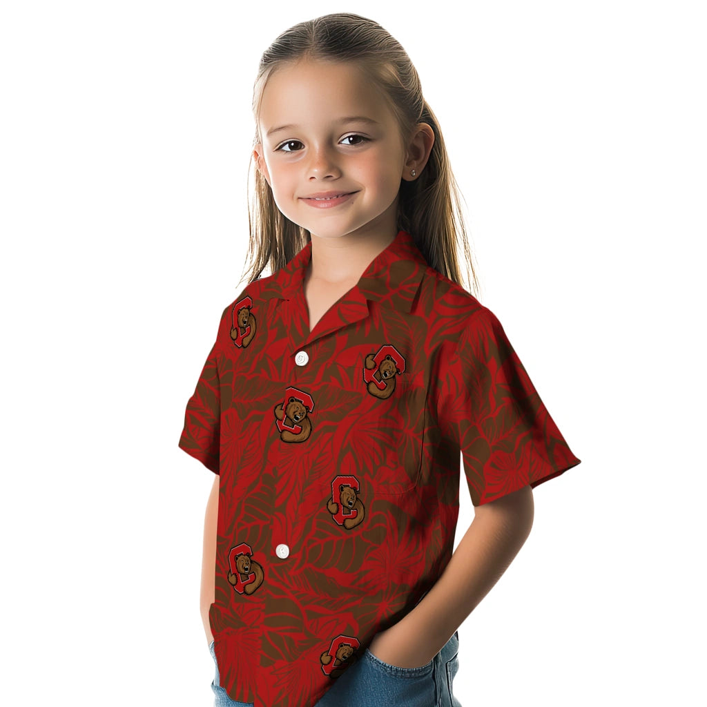 Cornell Big Red Hawaiian Shirt - Monstera Layer | Hula Hawaiian Shirts