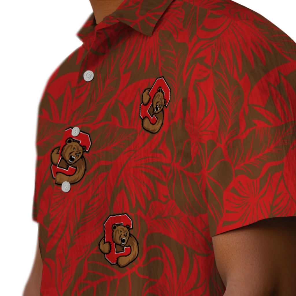 Cornell Big Red Hawaiian Shirt - Monstera Layer | Hula Hawaiian Shirts