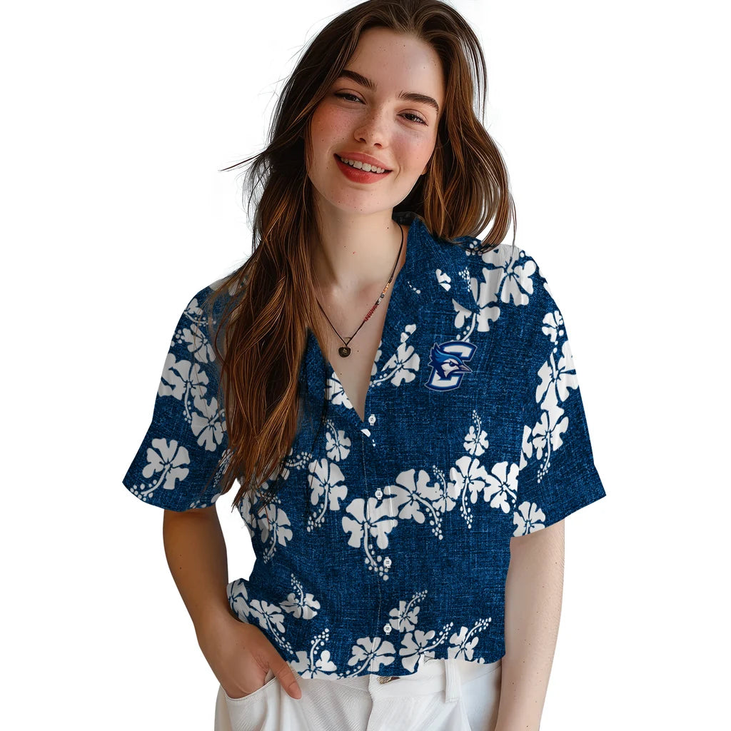 Creighton Bluejays Hawaiian Shirt - 50th State Flower | Hula Hawaiian Shirts